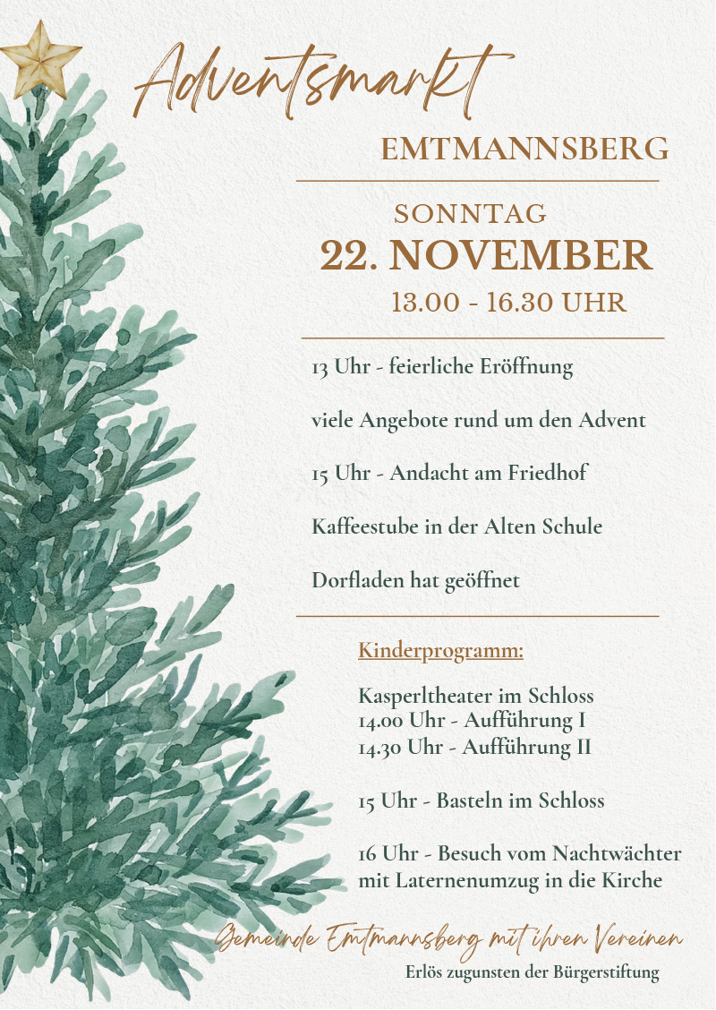 Adventsmarkt Emtmannsberg 2026