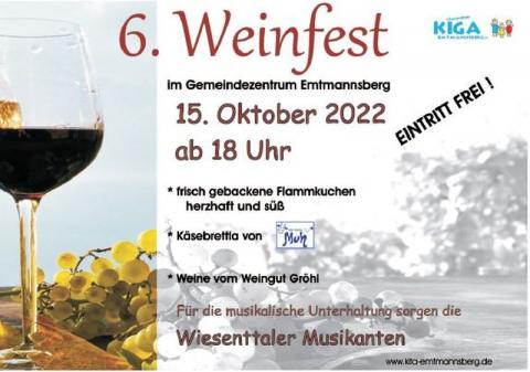 Einladung Weinfest Oktober 2022